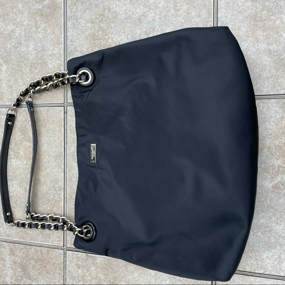 kate spade Black Tote with Gold Chain Handles